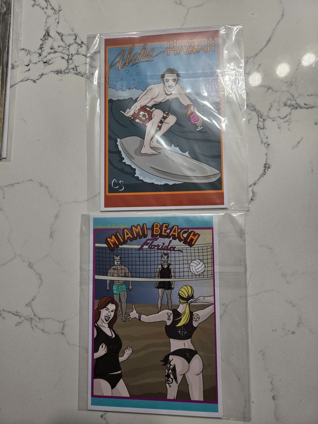 Ghouls on Vacation Postcards pack of 4