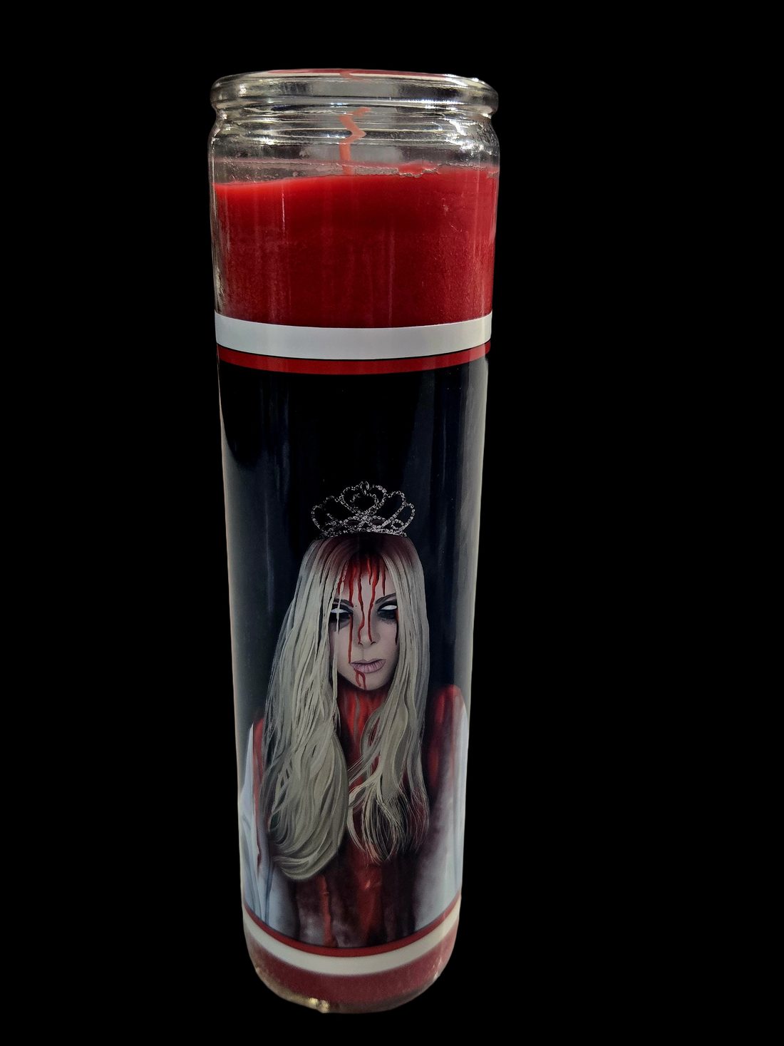 Maria Brink Blood — a prayer candle from Shattering Expectations (Chris Stone Art).