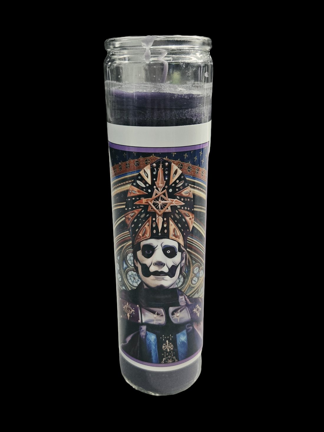 Papa Emeritus IV — a prayer candle from Shattering Expectations (Chris Stone Art).
