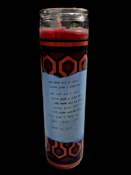 The Shining — a prayer candle from Shattering Expectations (Chris Stone Art).