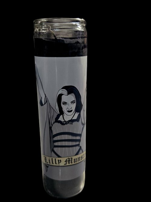 Lilly Munster — a prayer candle from Shattering Expectations (Chris Stone Art).
